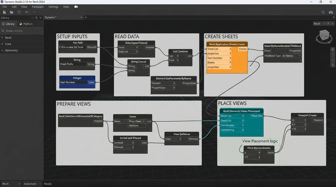 Batch Automated Sheet Creation & View Placement